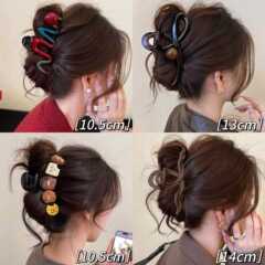 デザインされたウェーブパールヘアクリップ女性用大型サメクリップ2025新しいスタイルの後頭部に丸いヘアアクセサリー