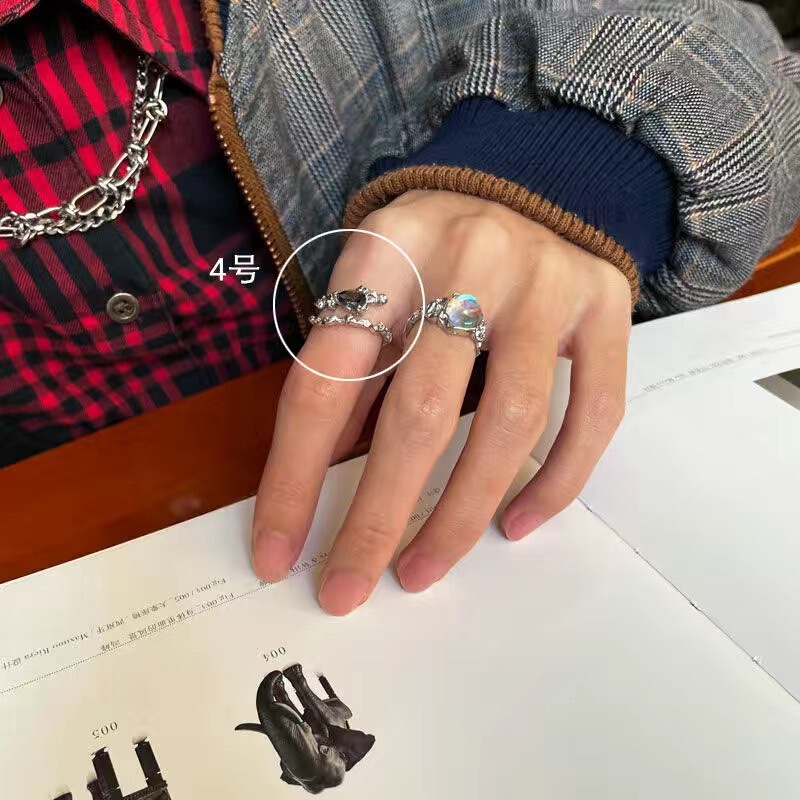 複数のファッションセットの指輪の個性ins潮はシンプルで、多種類の食べ物の指輪の甘い指輪の学生の尾の指輪です。|undefined