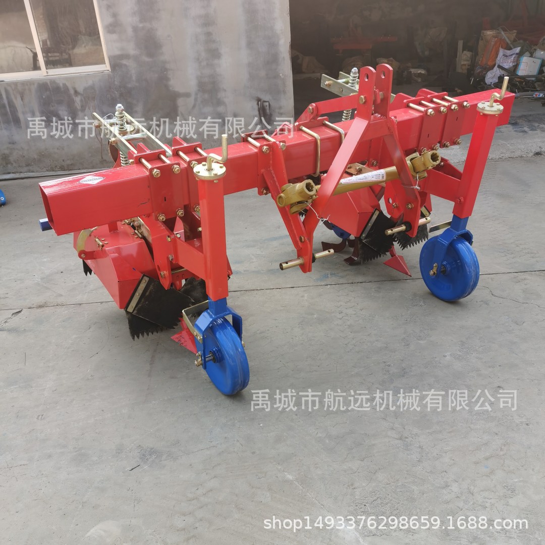 行距80-1.3米2行土豆上土机 拖拉机带的马铃薯红薯中耕除草培土机