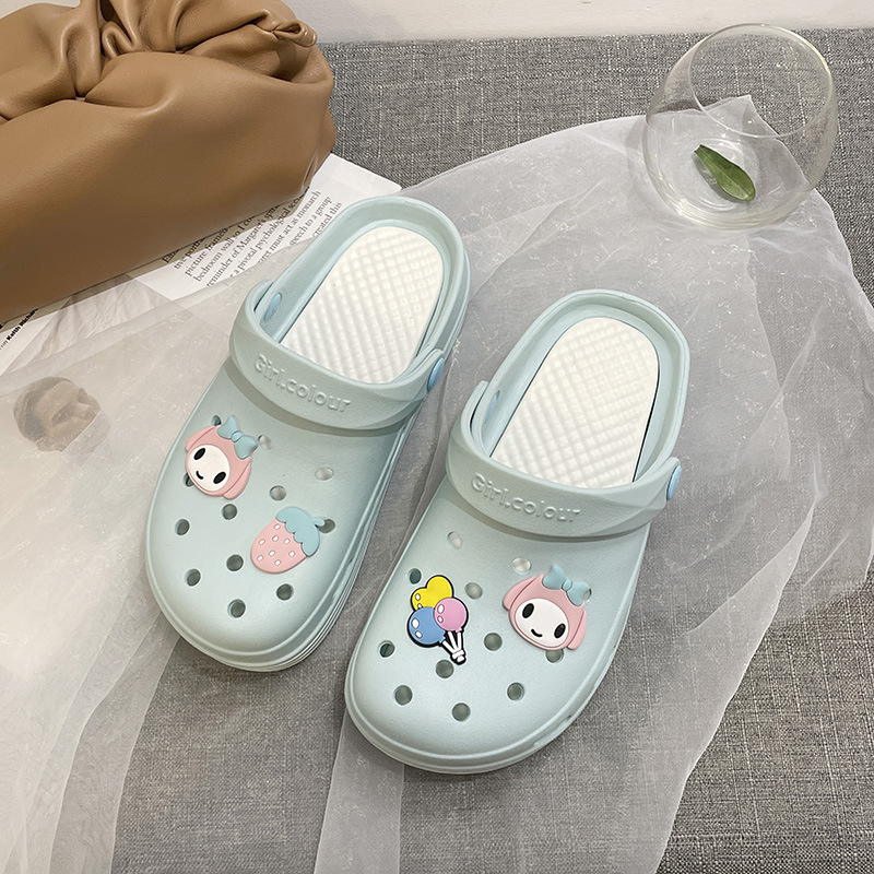 Eva Hole zapatos de verano lindo vestido de chicas mareas de corazón enfermeras antideslizantes bolsa de trabajo zapatillas de playa al por mayor