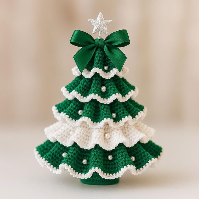 跨境新品 Crochet Christmas Tree Kit DIY钩针圣诞树套件DIY|undefined