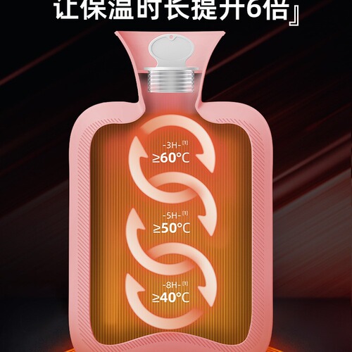 Seasonal water-filled hot water bottle, plush hand warmer bag, belly warmer and foot warmer silicone water bag can be carried with you to keep warm