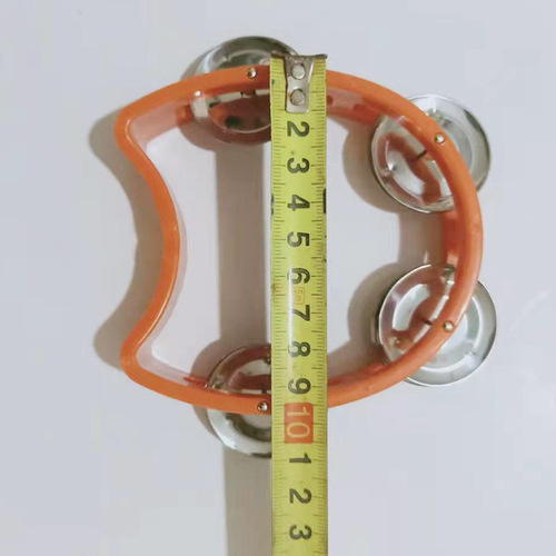 Tambourine ring single row plastic bell ring early education teaching aids Orff children's musical instrument school teaching aids bell ring four bell rings