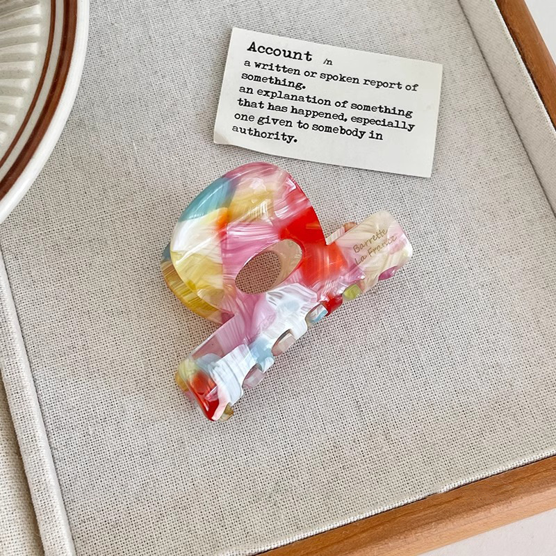 Gran clip de agarre de ácido acético retrógrado francés, clip de pescado, clip de cabello sofisticado, clip de cabello de alta calidad, pinza de cabello para el cabello.