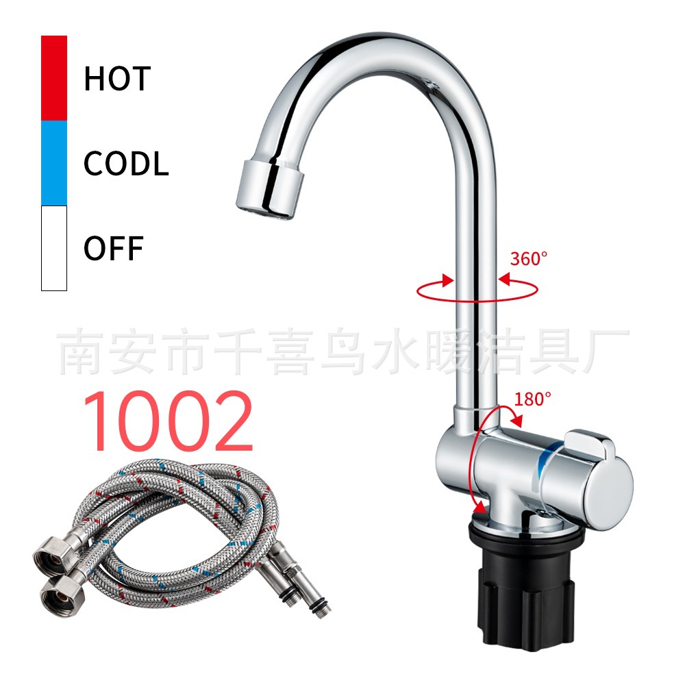 QianxiNiao Venta directa Amazon RV Grifo de agua Grifo plegable para lavabo de agua con cubierta