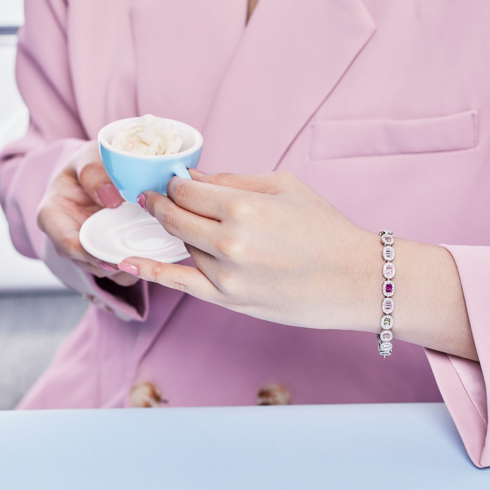 40g Weight Zircon Inlay Material Tennis Bracelet Classification 1 Piece Quantity Banquet, Party Occasion 925 Sterling Silver Material Geometric Pattern Women's Gender Plating, Inlay Design Elegant, Luxurious, Shiny Style 925 Sterling Silver Tennis Bracelet Elegant Luxurious Shiny 18
