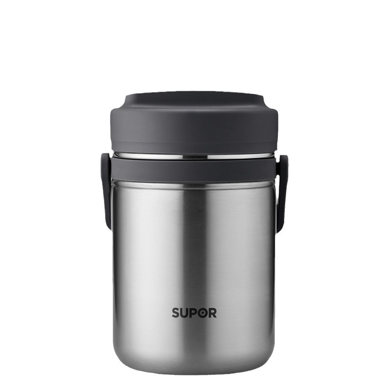 苏泊尔（SUPOR） 304不锈钢提锅三层便当餐盒分层1.5升KF15A1|undefined