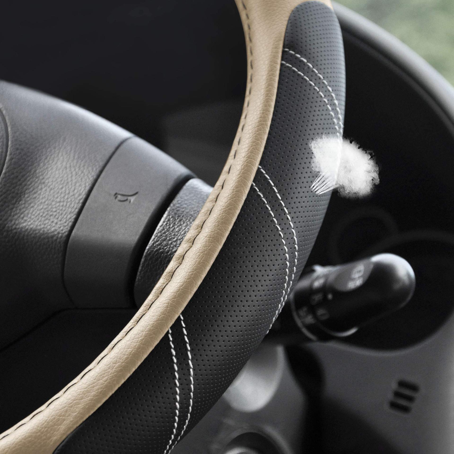 Car steering wheel cover leather elastic handle cover without inner ring Four Seasons universal car accessories car handle cover