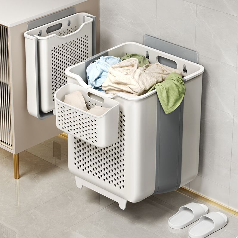 G5U Dirty Clothes Basket for Dirty Clothes Household Laundry Basket Wall-Mounted Foldableable Bathroom Storage Bucket Bathroom Storage Rack