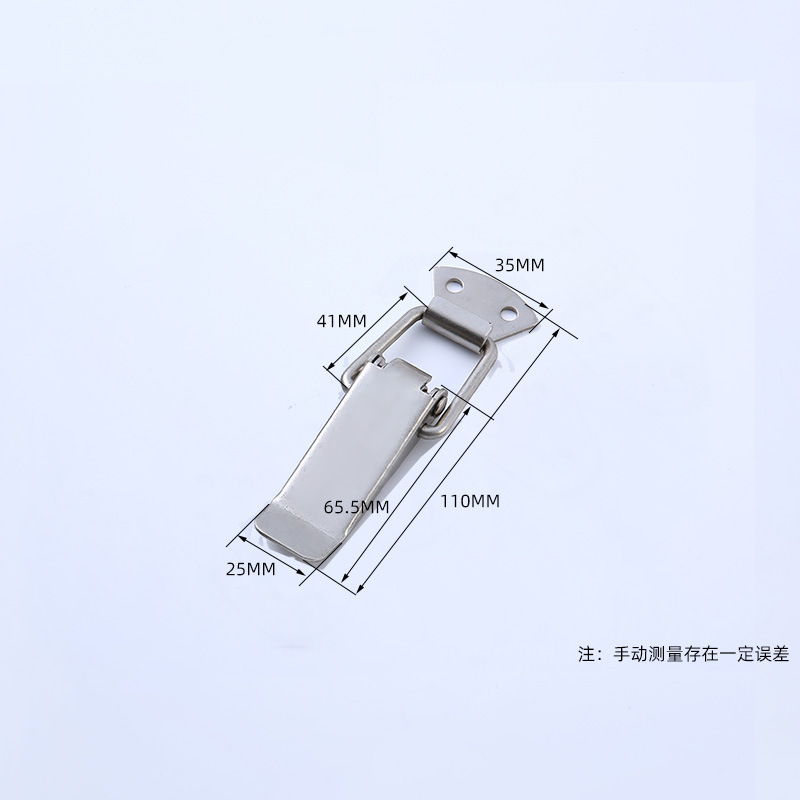 ステンレス製のロック穴のないカモの口のボタンの金属のスプリングのボタンの道具箱のボタンの平たい口の鉄のボタンのロック|undefined