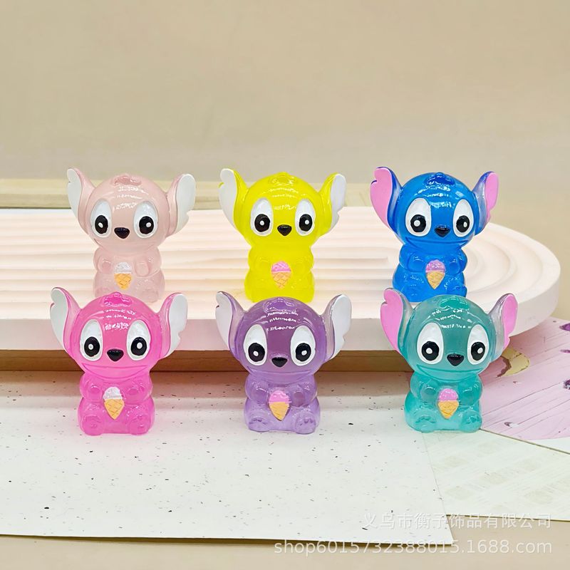 新しい漫画三次元かわいい発光ステッチジュエリークリエイティブ携帯電話ケース樹脂バッグアクセサリー装飾品卸売|undefined