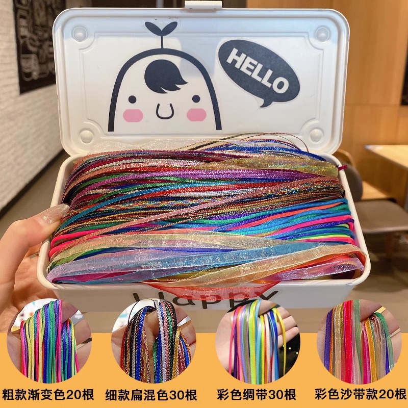 Cuerda de color trenzada para niños trenza sucia para niñas cuerda de pelo Cola de Caballo cuerda de pelo trenzada colorida trenza sucia cuerda de pelo cinta de pelo artefacto