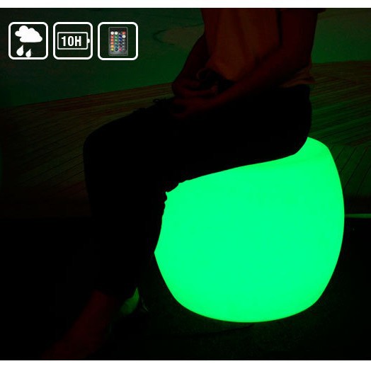 Transfronterizos Hot Sale LED taburetes de tambor colorido al aire libre impermeable silla de bar de plástico taburete de bar móvil