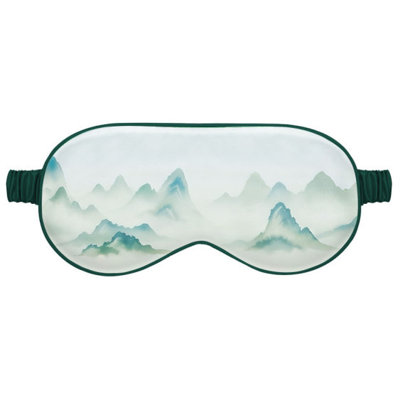 Guofeng sleep eye mask double-sided silk shading eye mask travel travel eye mask silk eye mask wholesale