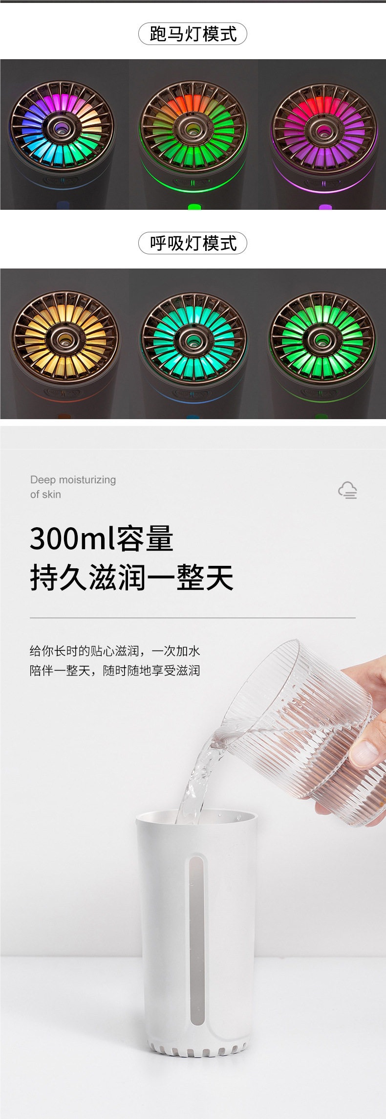 Car air purifier, humidifier, aromatherapy diffuser, car interior ambient light, odor eliminator, oxygen bar spray, others