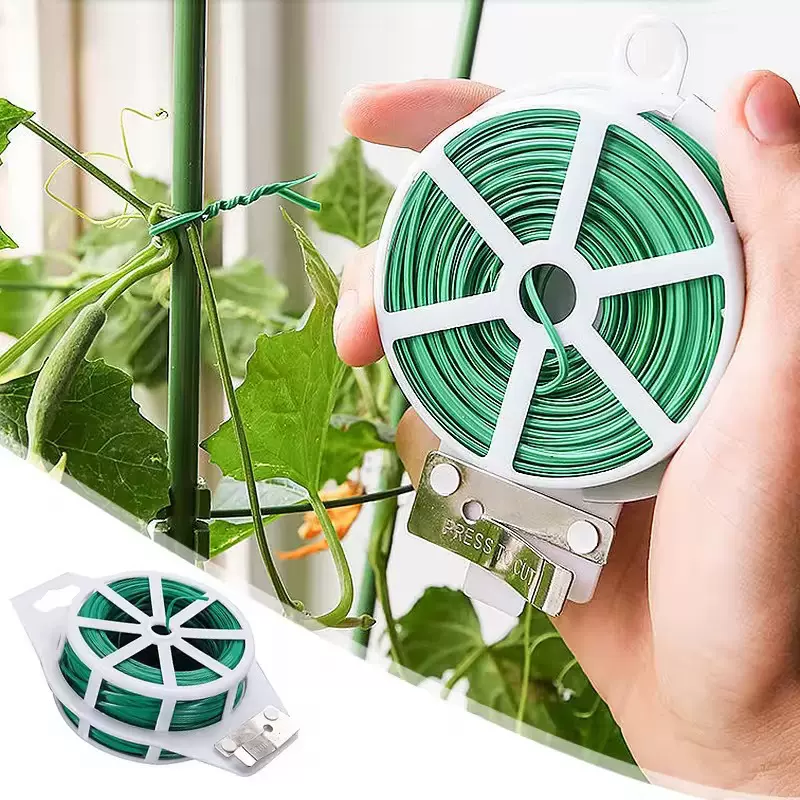 葡萄爬藤植物固定绳扎带绑花   园艺扎线包塑扎丝铁丝带剪扎线