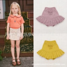 2025新品Misha&Puff童装女童针织绑带纯色彩点半身短裙短裤