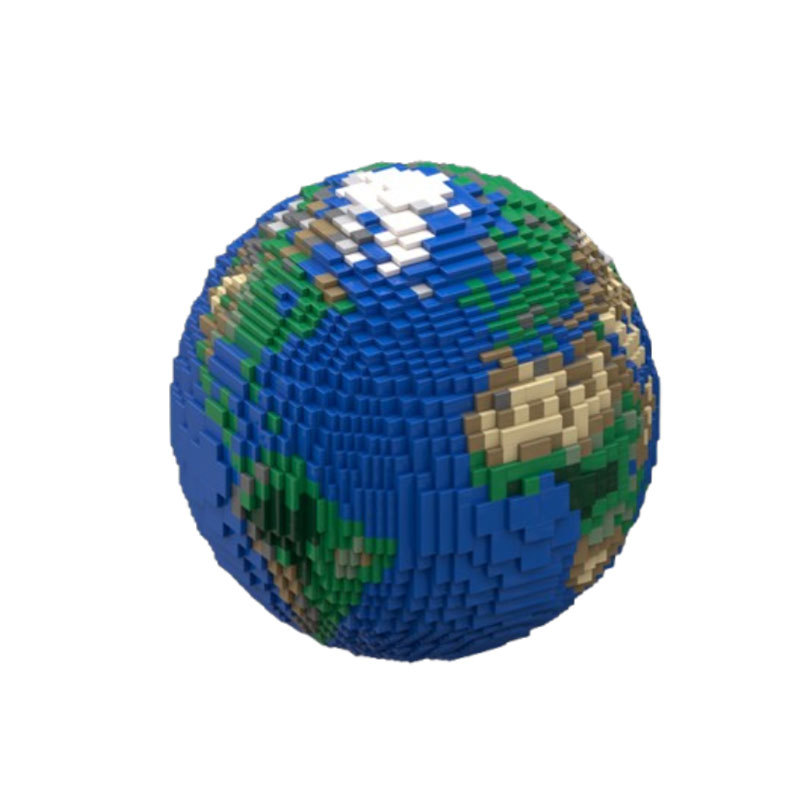 Simulated Earth Building Block Set Diy Model For Creative Play_voghion.com