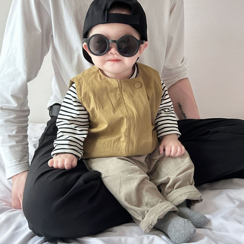 Boys' suit spring clothes Korean style baby clothes outing clothes boys and babies go out fried street all-matching vest suit spring Boys' suit spring clothes Korean style baby clothes outing clothes boys and babies go out fried street all-matching vest suit spring