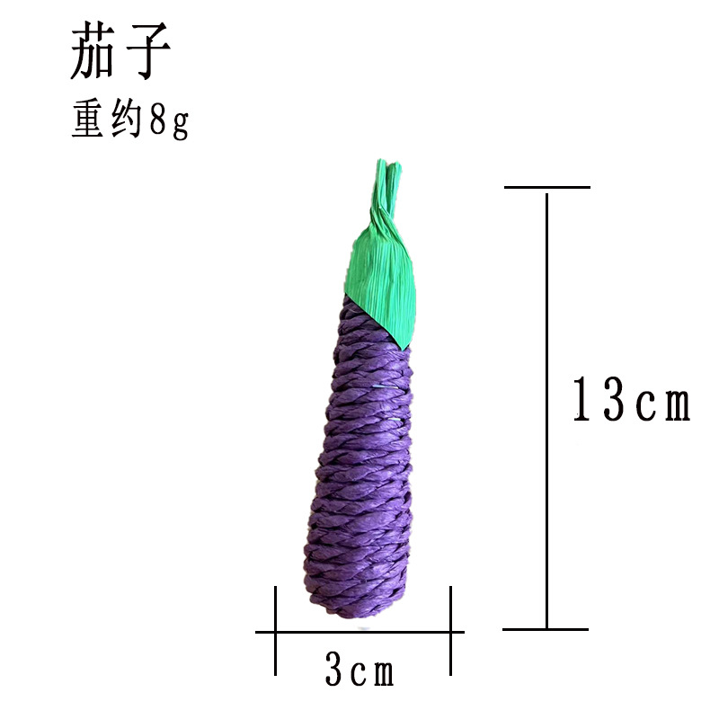 Conejo suministros para mascotas juguete tejido a mano zanahoria aliviando tapado lindo conejillo de indias creativo Totoro gato pequeño juguete