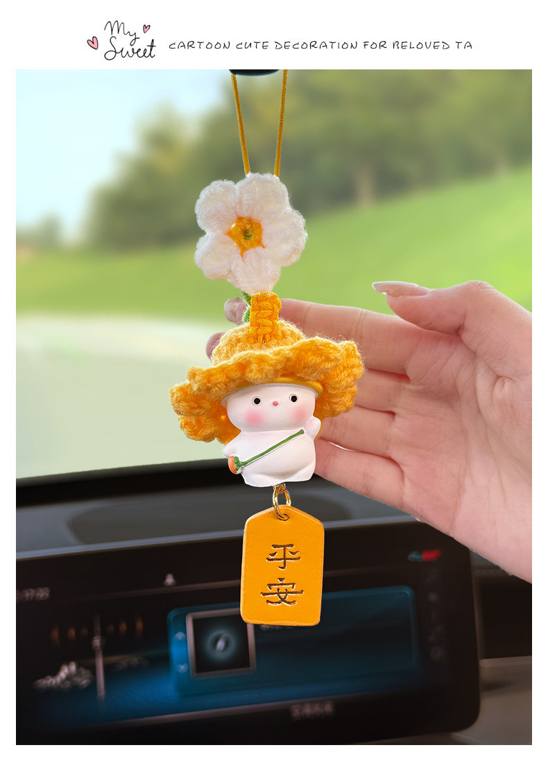 Twelve Zodiac Car Hanging Ornaments, Car Rearview Mirror Decorations, Car Pendants, Interior Hanging Decorations, New Car Gifts