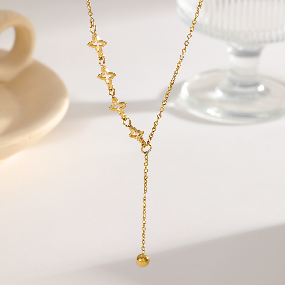 fashionable brand small design necklace stainless steel