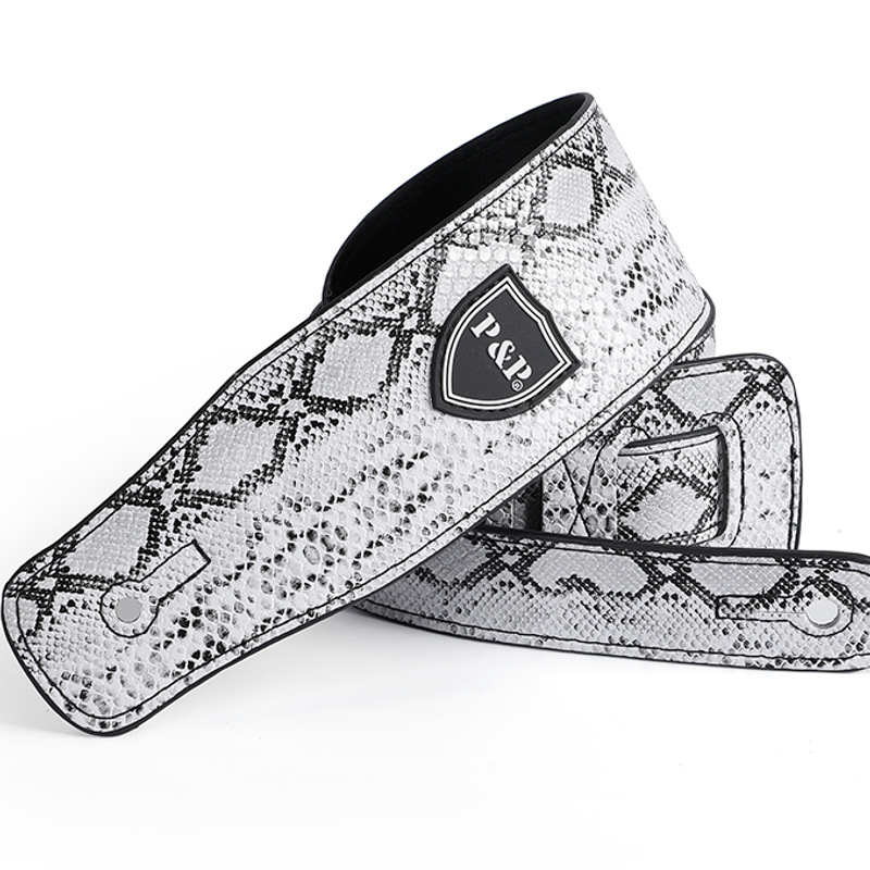 PP correa de hombro ancha correa de guitarra eléctrica de cuero PU correa de Bajo Eléctrico correa de guitarra personalizada