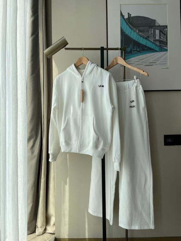 skims卡戴珊粉色休闲运动服外套时尚慵懒风拉链连帽薄绒外套卫衣|undefined