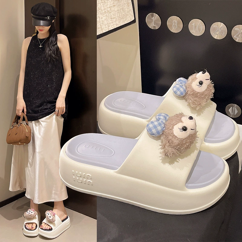 2025 милые летние шлепанцы Ширли Мэй Толстая подошва