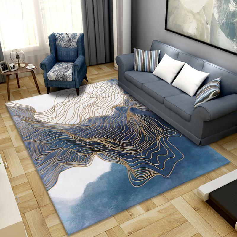 Alfombra nórdica sala de estar sofá mesa de café manta moderna minimalista Luz de lujo Casa dormitorio totalmente cubierto área grande puerta mat image 26