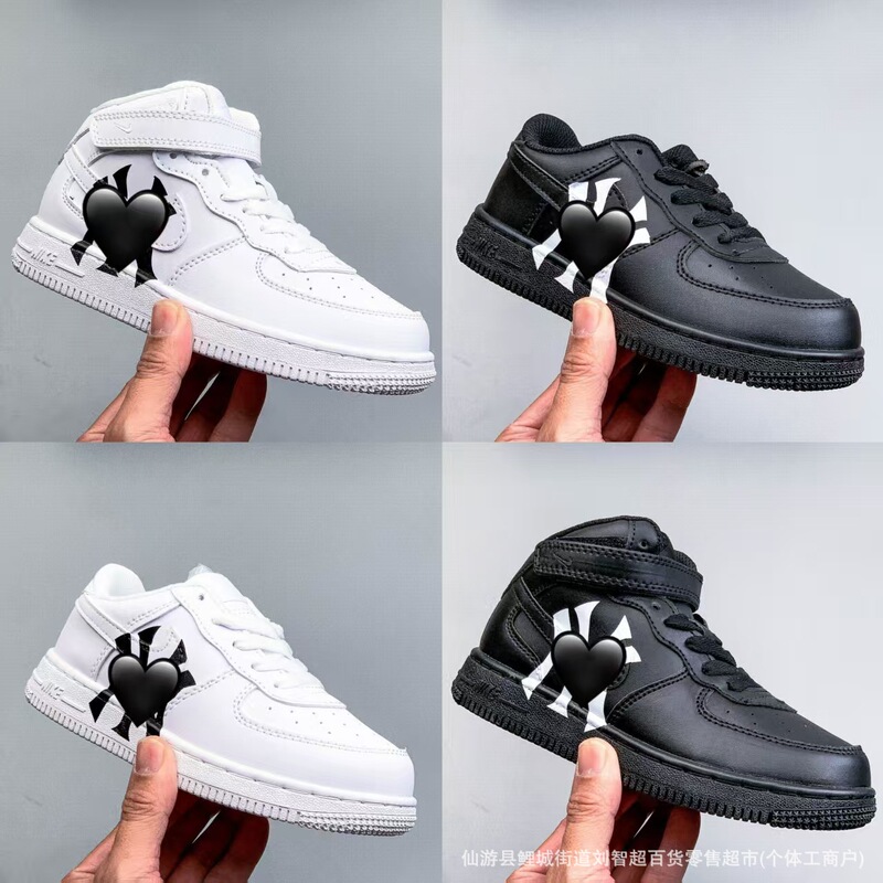 Putian Shoes Air Force 1 Mid Air Force One Mid-Top Classic Versatile Boys and Girls Shoes Casual Sports Shoes
