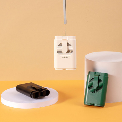 2021年创意新款usb充电M8风扇户外应急照明手电筒随身挂腰风扇