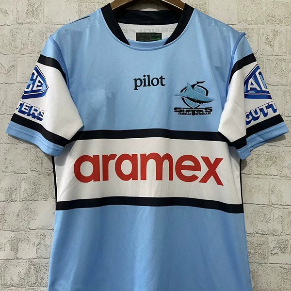 Rugby Jersey 2025 Shark дома и в гостях костюм оливкового мяча майка мужской толстовка с короткими рукавами
