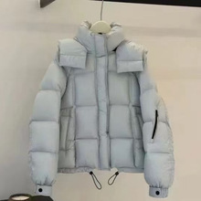 欧货羽绒服女加厚2025冬季新韩版小个子连帽面包服白鸭绒保暖外套