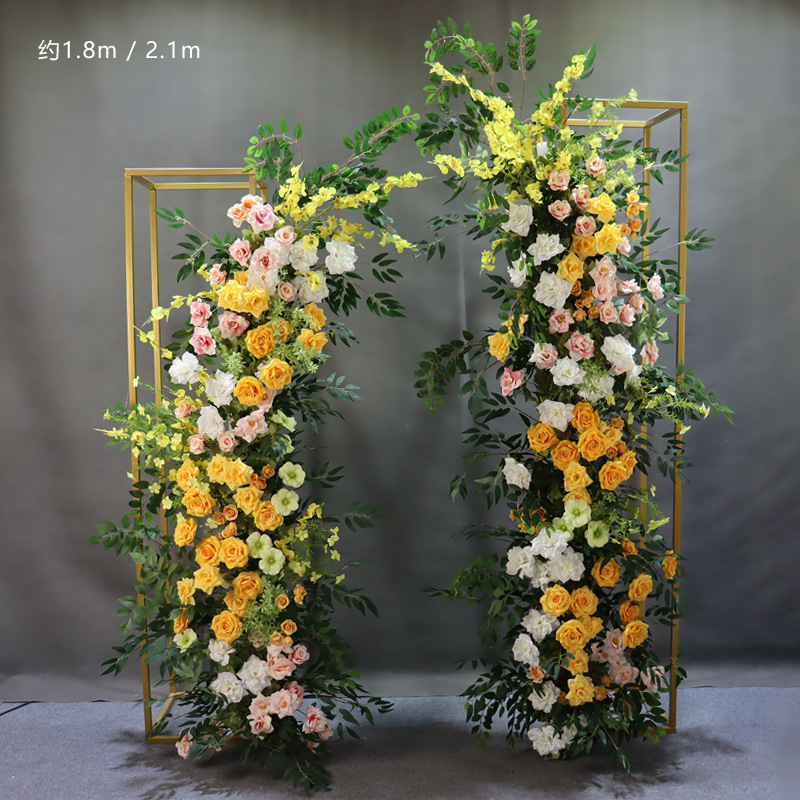 婚庆道具牛角羊角花艺拱门路引舞台套装架子成品弧形户外婚礼背景|undefined