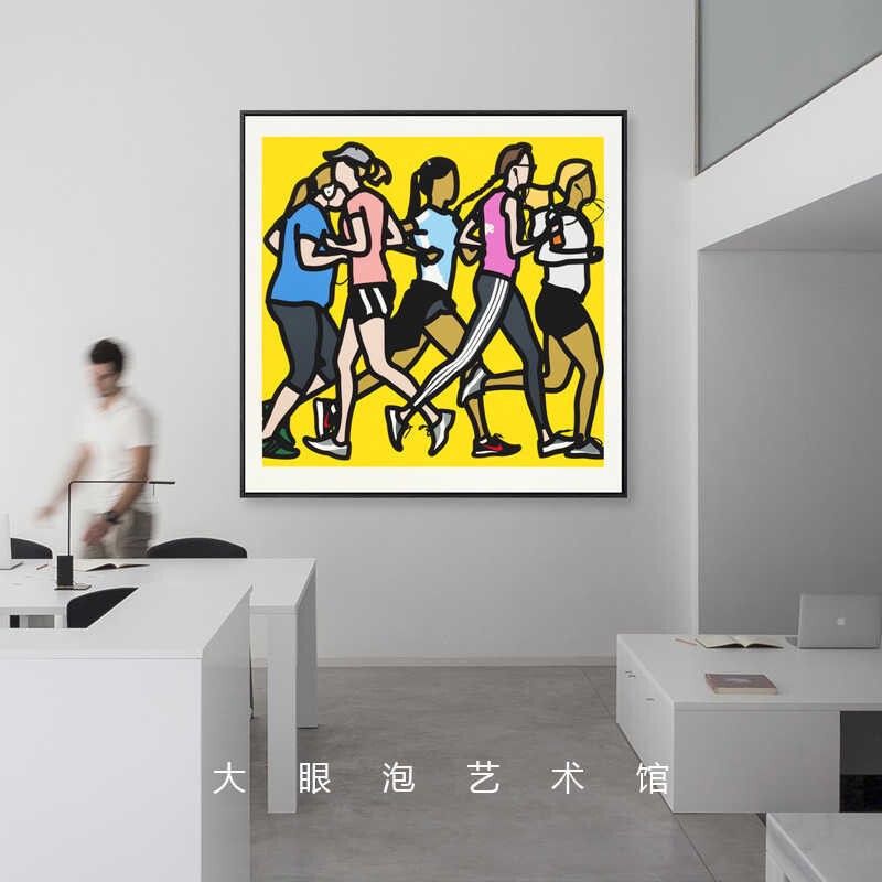 Julian Opie Julian Opie Pop Artist Illustration Modern Normcore Abstract B&B Decorative Painting Julian Opie Julian Opie Pop Artist Illustration Modern Normcore Abstract B&B Decorative Painting