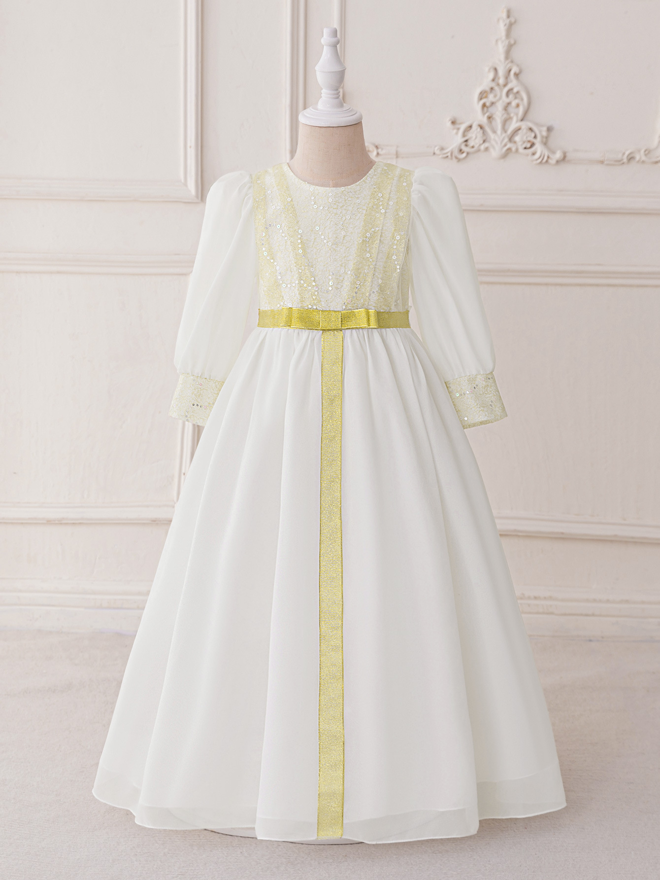 Vestido de princesa bordado para niñas, traje formal para comercio exterior transfronterizo, vestido de fiesta para niñas, vestido de bautizo para el primer cumpleaños del bebé