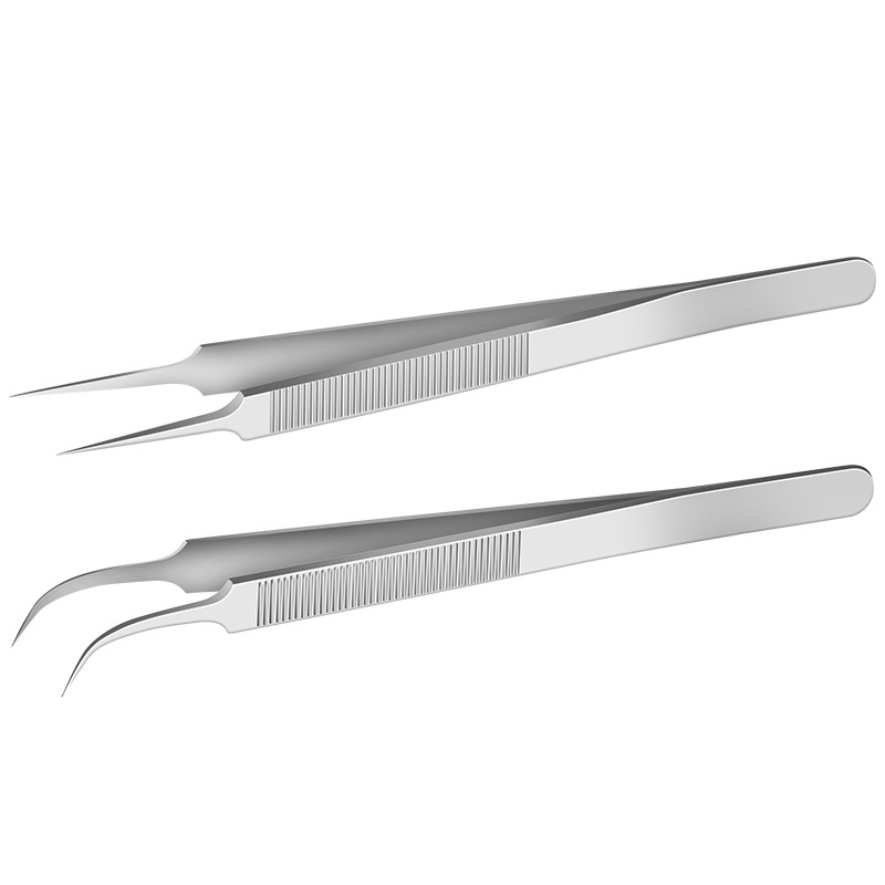 横纹飞线镊子16cm加长不锈钢超细超硬手机维修镊子0.15m m显微夹