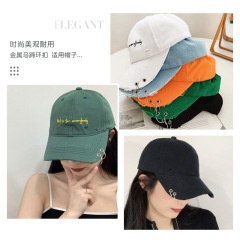 Wholesale metal horse shoe buckle baseball cap flat cap accessories fashion jacket flat cap C-type piercing circle ring
