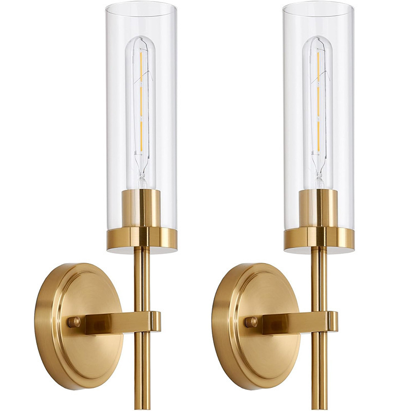 亚马逊现代浴室壁灯铁艺复古卧室床头灯酒店走廊过道玻璃镜前灯