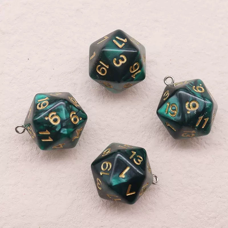 Creative keychain multi‑decor (DIY) with dice, bottle opener & thermometer, assorted charms