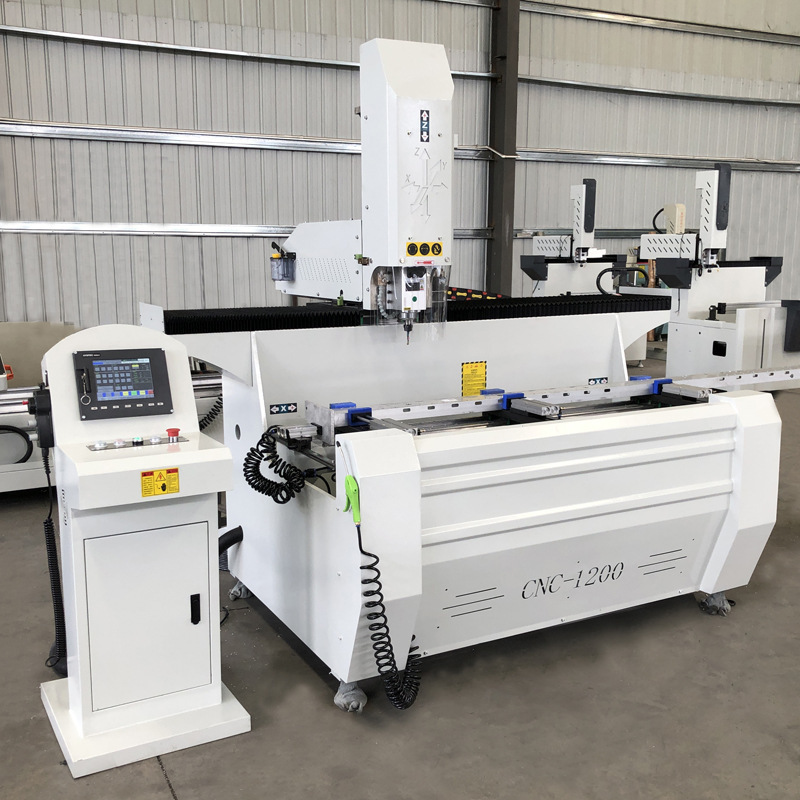 Three-Axis Aluminum Profile Cnc Drilling and Milling Machine 1200 Fully Automatic Drilling and Milling Integrated Machine Drilling and Grooving Machine Small Milling Machine