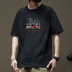 夏の新型純綿tシャツ男性の薄いタイプの通気性があります。