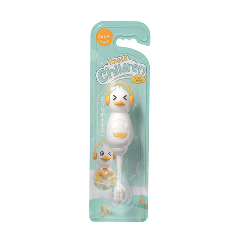 RAOYI Little Duck 10,000-Hair Children's Toothbrush Single Pack, Soft Hair Toothbrush for Babies 2-6 Years Old, Wholesale Manufacturer