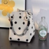 Ring buckle bag black dots
