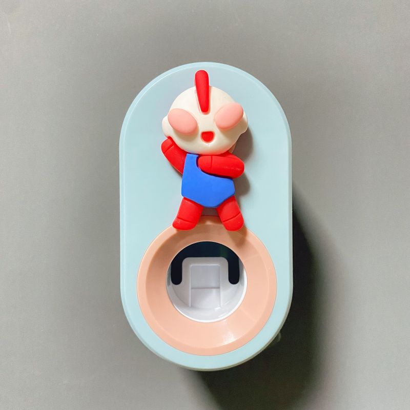 Automático de pasta de dientes exprimidor de dibujos animados de los niños lindo Punch-libre almacenamiento rack clip de pasta de dientes exprimidor diario diverso suministro