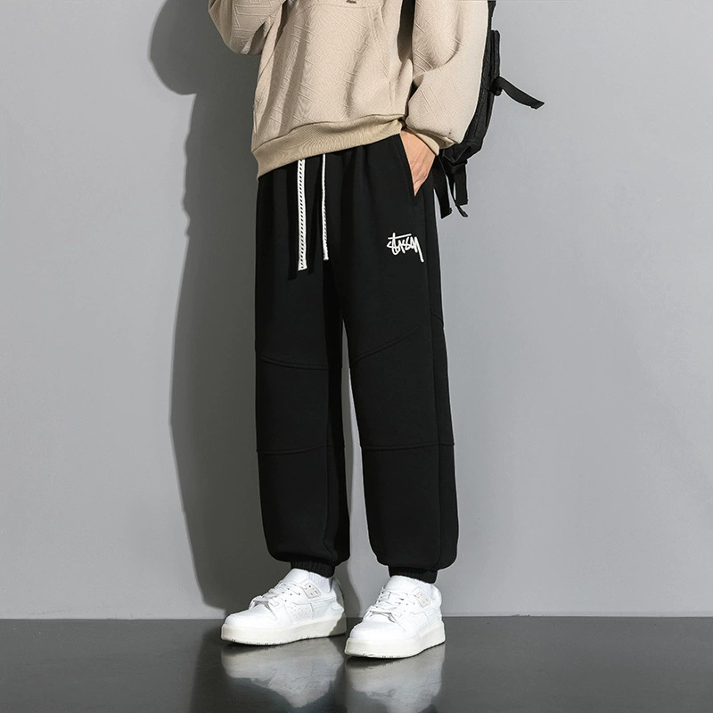 Повседневные брюки свободные брюки прилив широкие брюки длинные брюки спортивные брюки мужские тяжелые