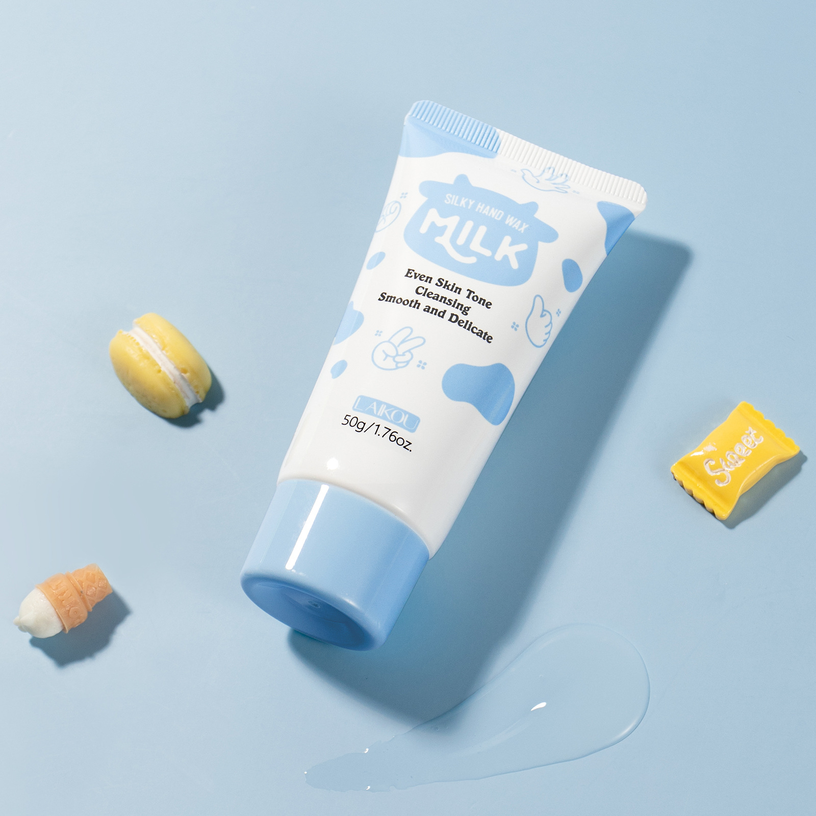 Cross-border LAIKOU Milk Smooth Hand Wax 50g Hydrating and Moisturizing Exfoliating Hand Care Manufacturer in stock undefined