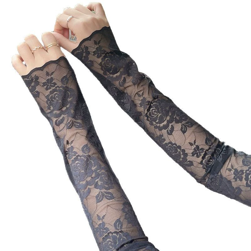 Summer outdoor driving lace sun protection sleeve arm sleeve thin breathable scar concealment tattoo UV protection