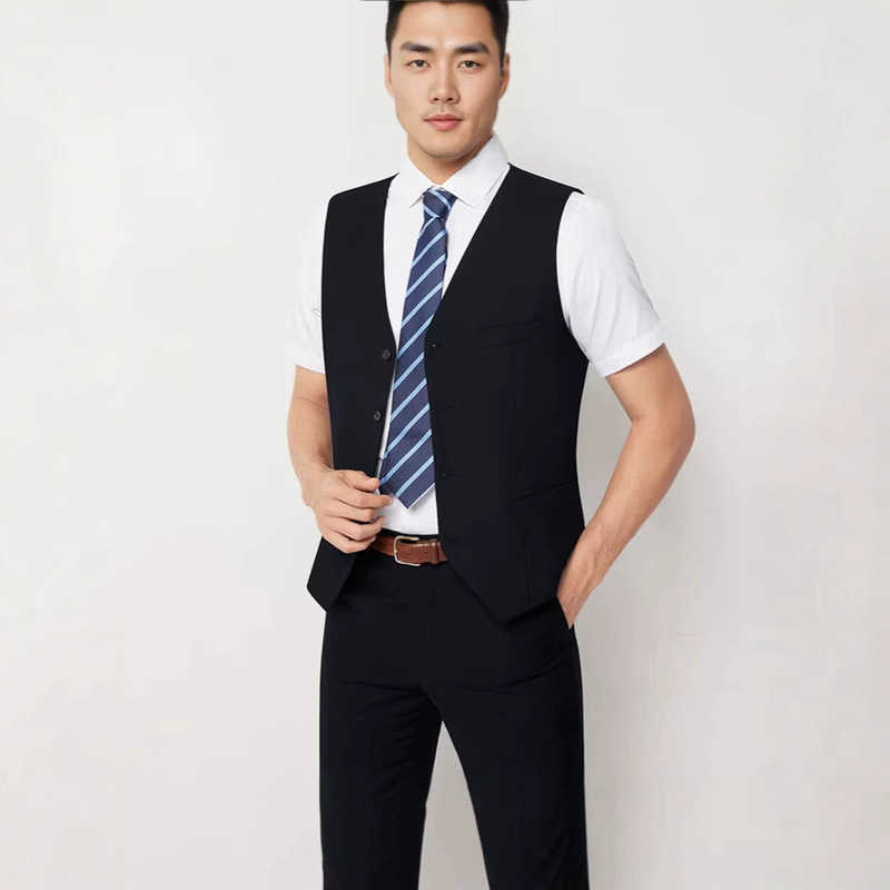 Customized Professional Vest Suits for Men and Women, Suitable for Bank, Hotel, Flight Attendant, Front Desk Workwear, Business Formal Wear, Slim Fit